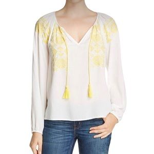Sanctuary Sunflower Embroidered Peasant Top